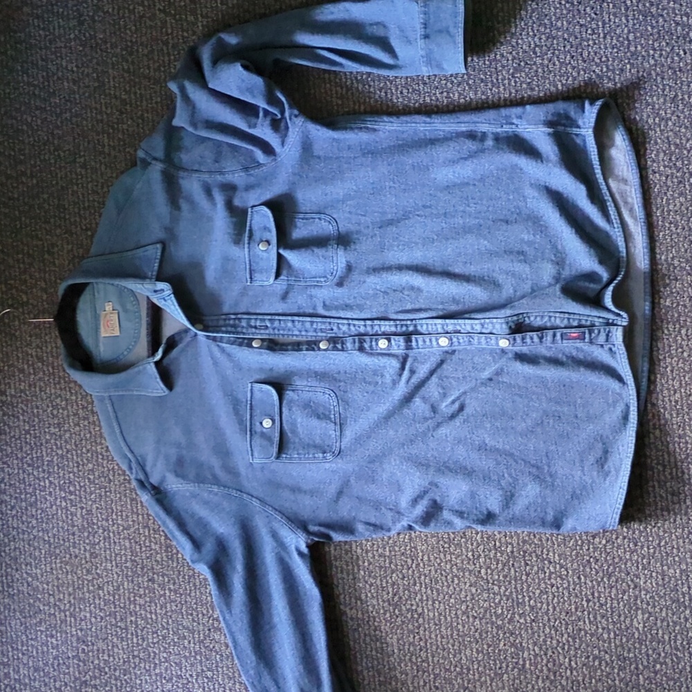 Faherty indigo blue button down